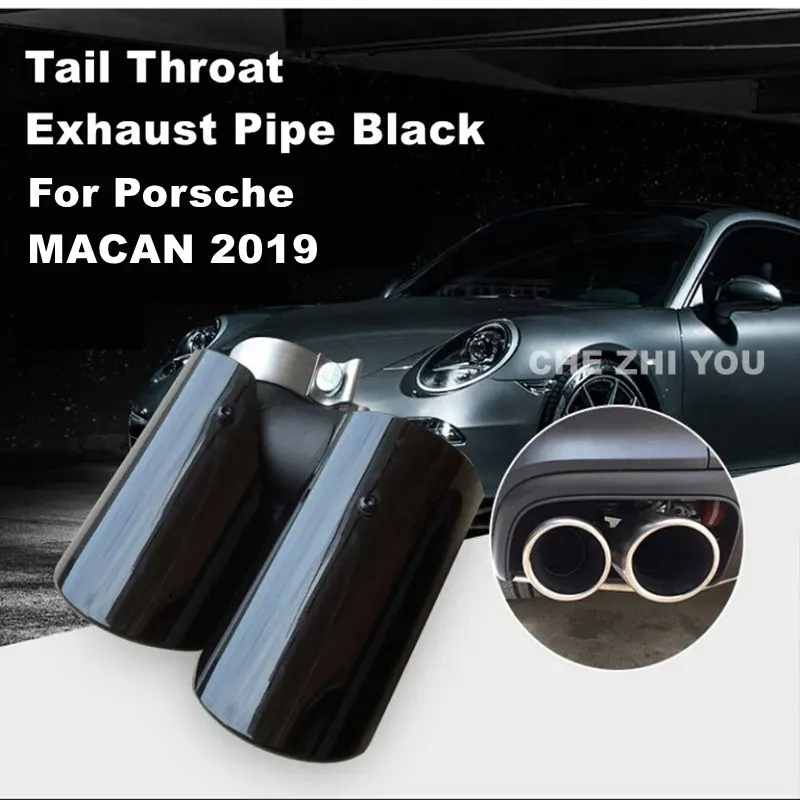 For Porsche Macan 2019 High quality 304 Stainless Steel Exhaust Pipe Muffler Modified Four Out Tail Throat Pipe GTS Style