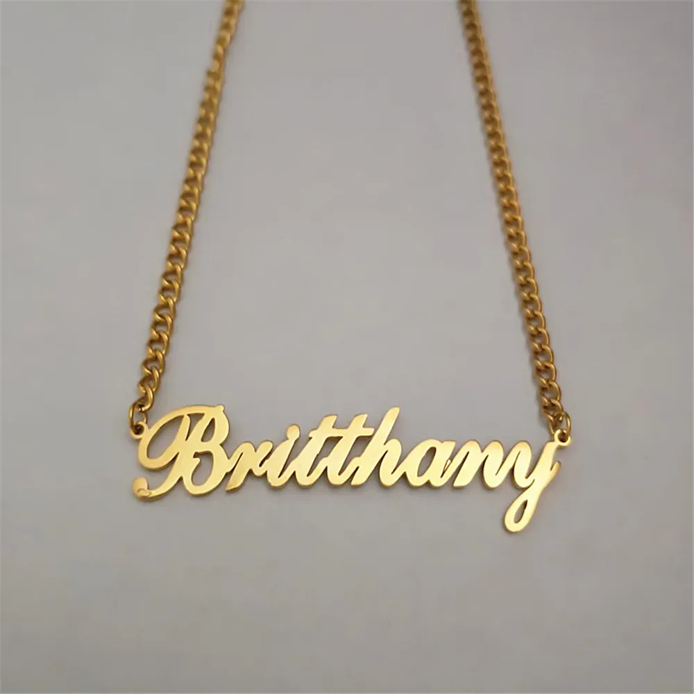 Custom Personalized Necklace Jewelry For Women Baby Stainless Steel Bijoux Customized Name Collar Hombre Accesorios Para Mujer