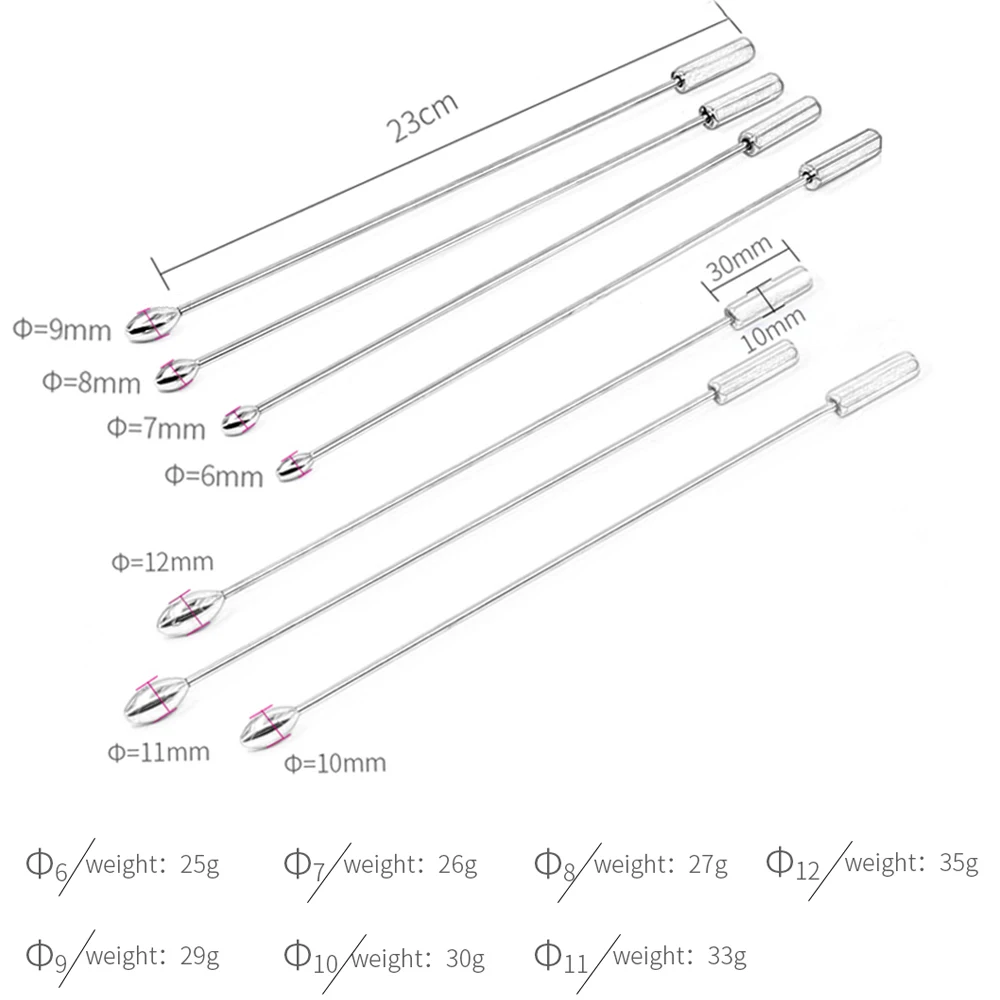 7pcs/Set Sex Toys Metal Urethral Catheter Male Steel Urethral Dilator Horse Eye Stimulation Penis Plug Sounding Masturbator Men