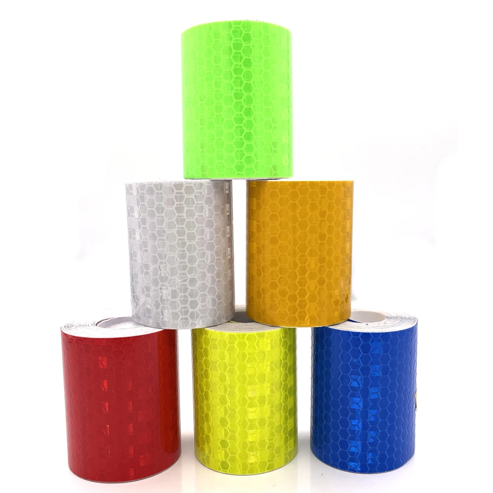 Car Reflective Tape Sticker Safety Mark Waterproof Warning Tape Strip Reflector Protective Sticker Reflective Film