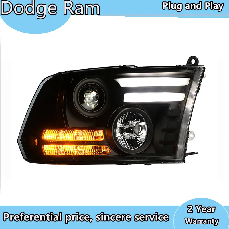 Car Styling Headlights For Dodge Ram 1500 2009-2012 LED Headlight Head Lamp LED Daytime Running Light LED DRL Bi-Xenon HID