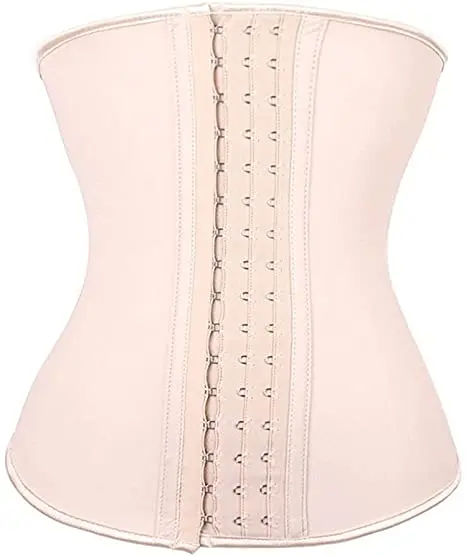 XXS XS Women Latex Corset Waist Control Corset and Bustier 9 Steel Bone Underbust Waist Trainer Corset Slimming Shaper Corselet