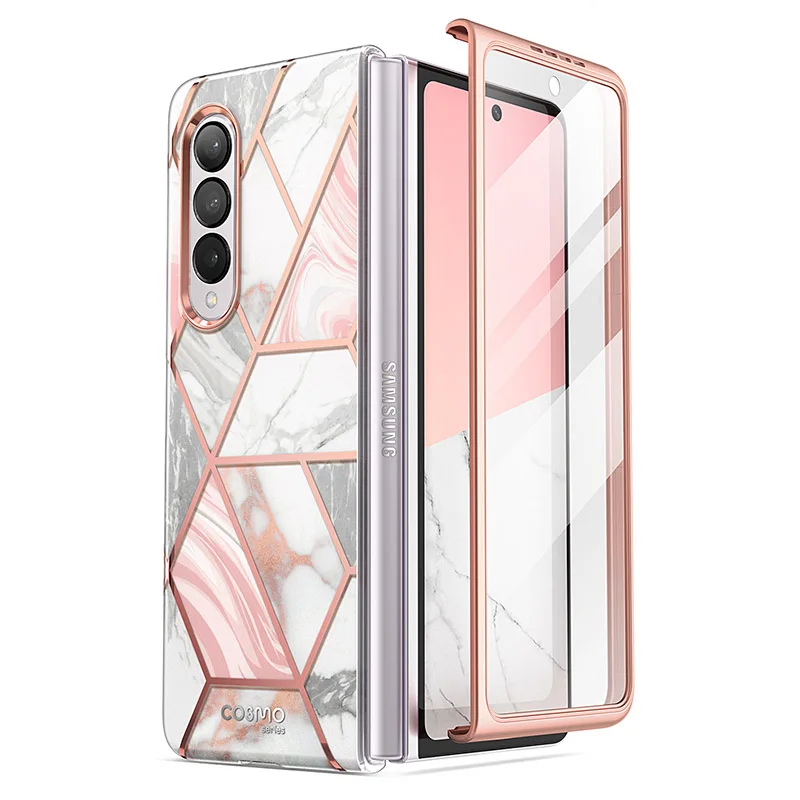 For Samsung Galaxy Z Fold 3 Case 5G (2021) I-BLASON Cosmo Slim Stylish Protective Bumper Case with Built-in Screen Protector