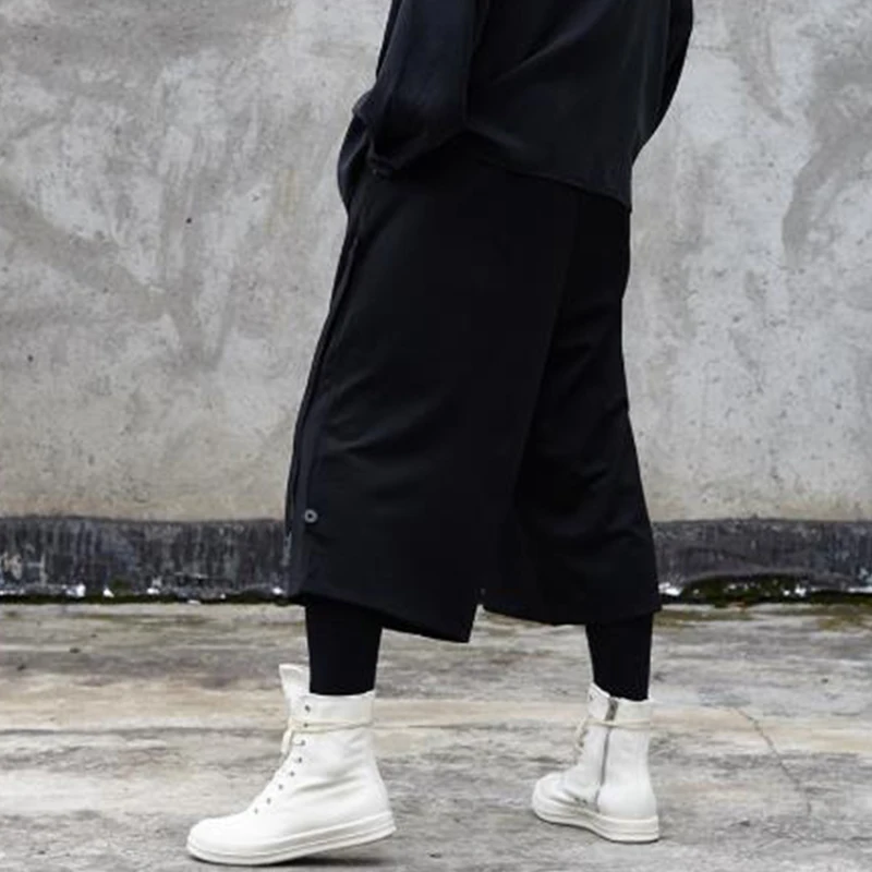 

Men's pants summer fashion casual pants baggy wear wide-leg pants men's shorts hip-hop black Yamamoto trend