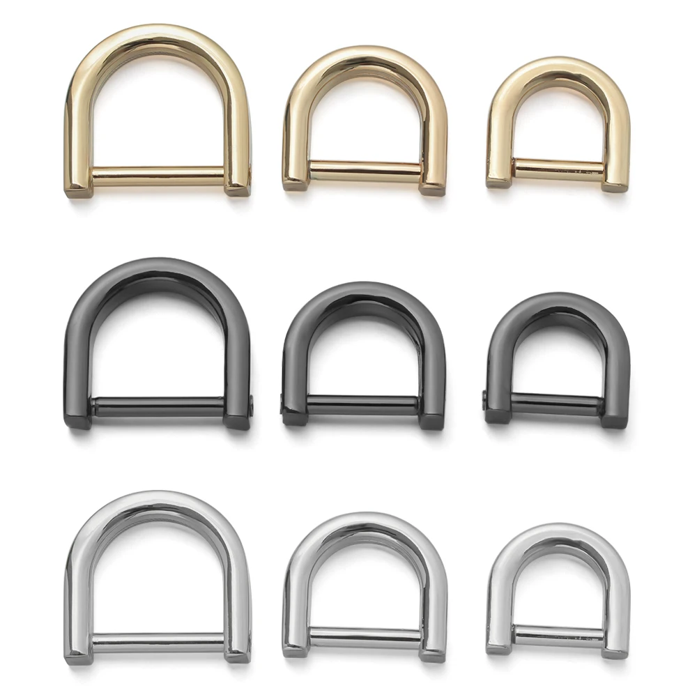 1PCS Metal Detachable open screw D Ring buckle shackle clasp for Leather Craft Bag strap belt Outdoor Handmade Accessories