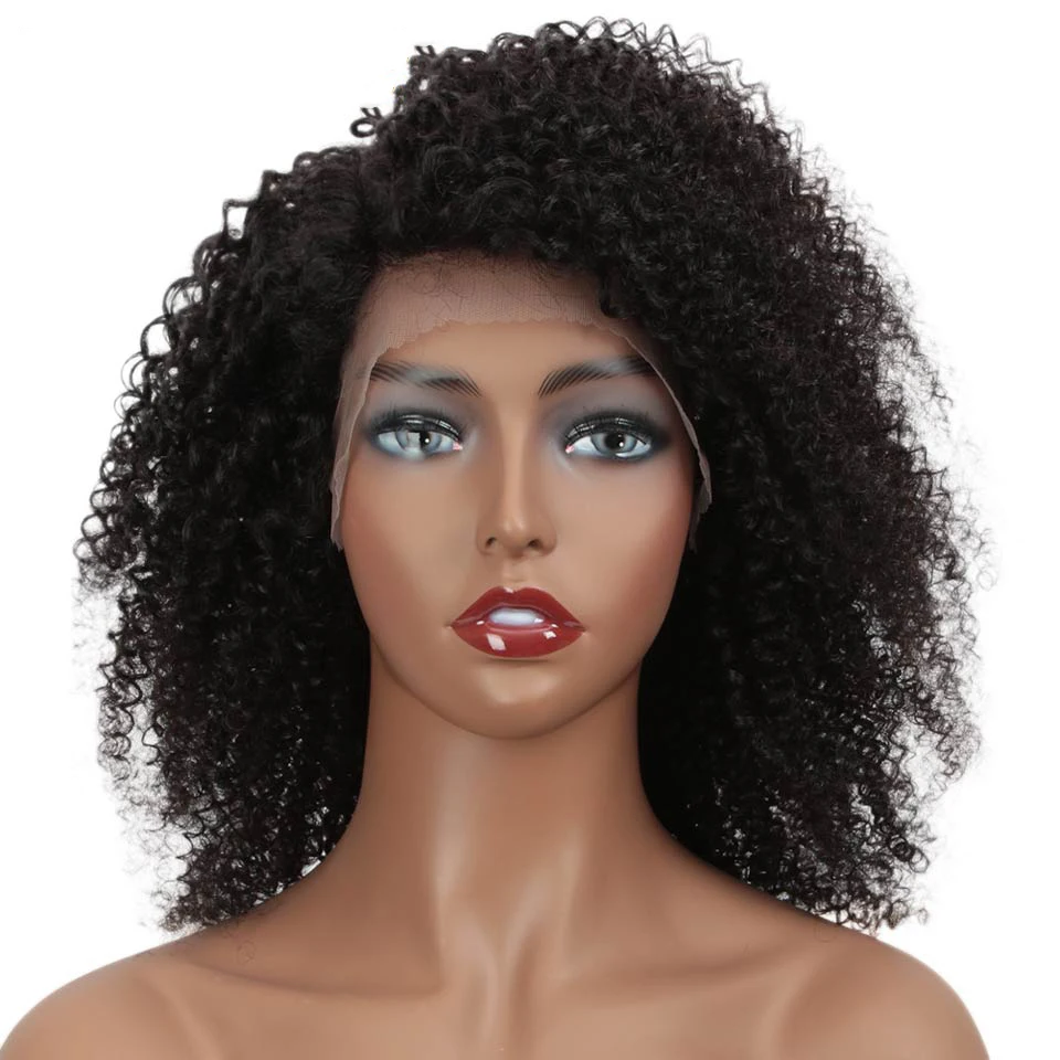 Trueme Afro Kinky Xoăn Ren Bob Tóc Giả Brazil Ren Phía Trước Tóc Giả Tóc Con Người Pre-Ngắt Jerry Tóc Xoăn Con Người ren Tóc Giả Cho Phụ Nữ