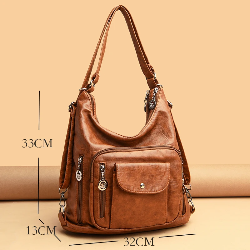 2023 Female Luxury Designer Handbags High Quality Multifunctional Vintage Bag Women\'s Leather Shoulder Bags for Women Sac a Main