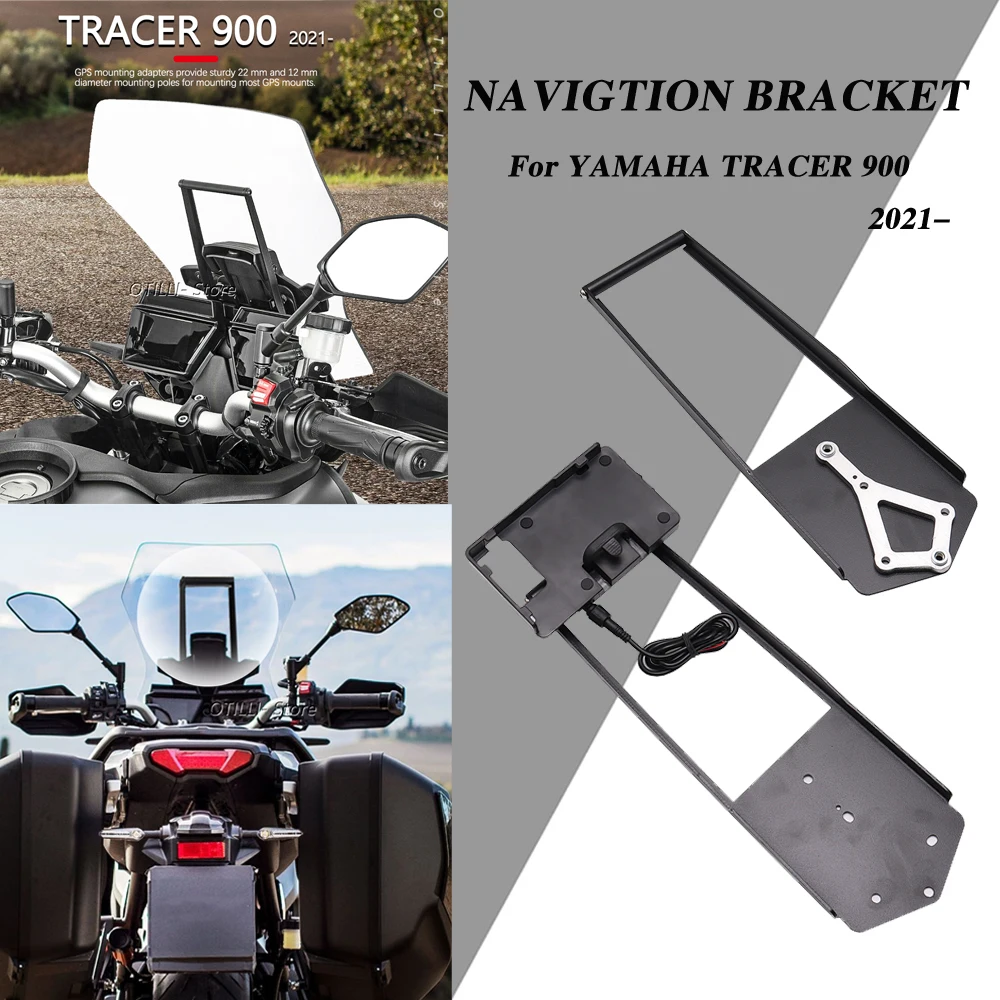 For YAMAHA TRACER 900 TRACER 9 GT 2021 NEW Motorcycle Windshield Stand Holder Phone Mobile Phone GPS Navigation Plate Bracket