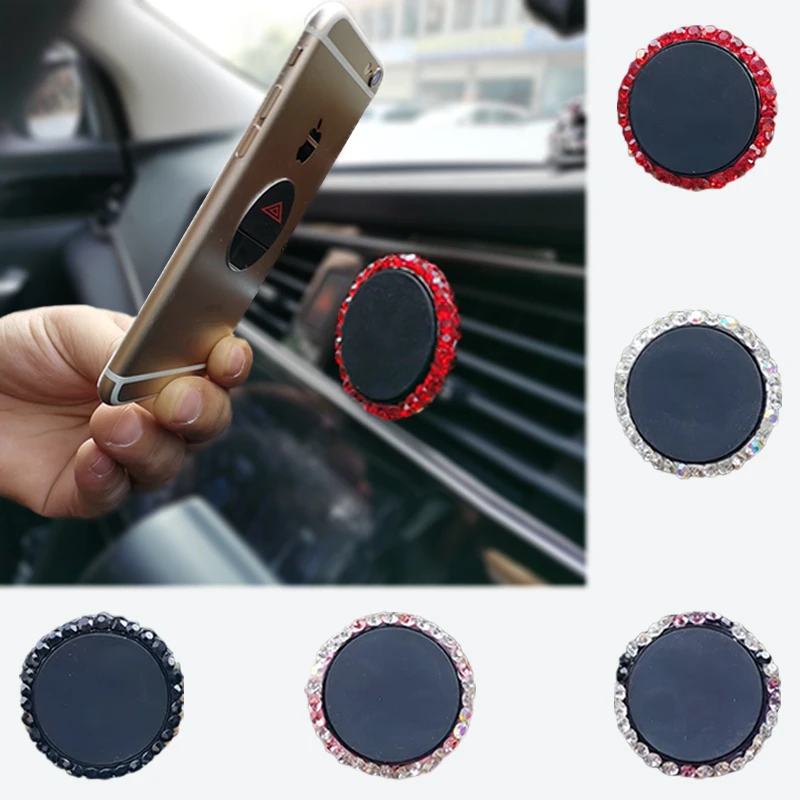 

1 Pcs Car Air Vent Phone Holder with Rhinestone Universal Car Mount Accessories with Magnetic Stick Car Holder Phone