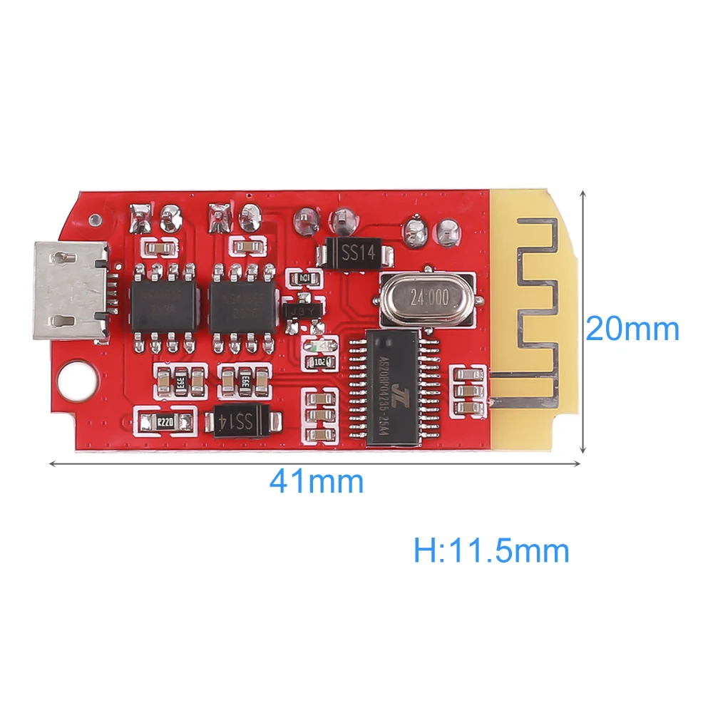 Bluetooth-Compatible 5.0 Stereo 5VF 5W+5W Mini Power Amplifier Sound Board DW-CT14 with Charging Port for Refitting Idle Box