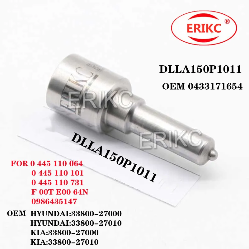 ERIKC DLLA150P1011 Fuel Spray Nozzle DLLA 150P 1011 OEM 0 433 171 654 For 0445110064 0445110101 04451107310986435147