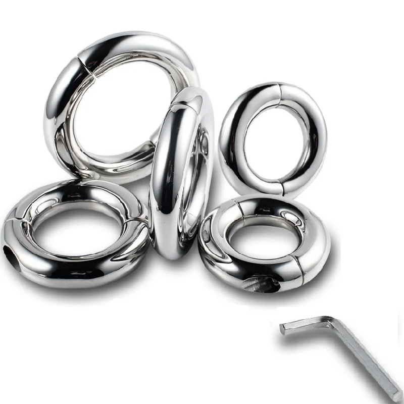 Dia 30/33/40/45/50mm choose Stainless Steel Pendant Ball Stretcher penis Cock ring Metal Slave Sex Toy for Men Scrotum Restraint