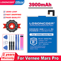 LOSONCOER 3900mAh Battery For Vernee Mars Pro Mobile Phone Battery +Free Tools