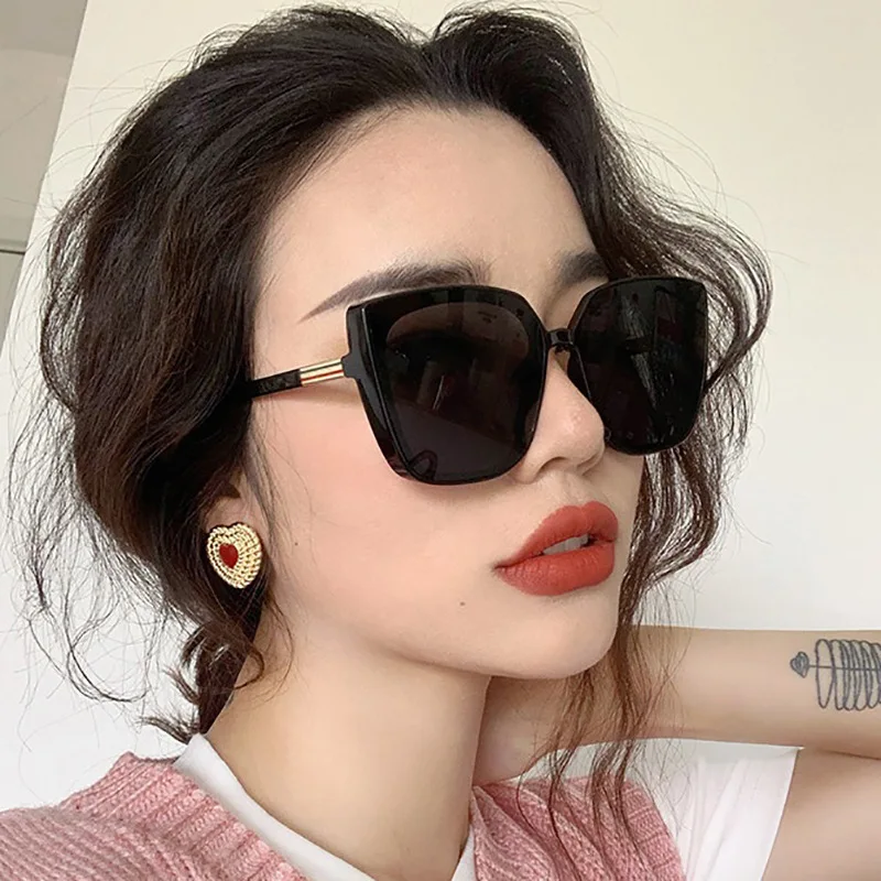 Fashion Square Sunglasses Women Luxury Brand Big Frame Cat Eye  Sun Glasses Ladies Classic Vintage Goggle Female GlassesUV400