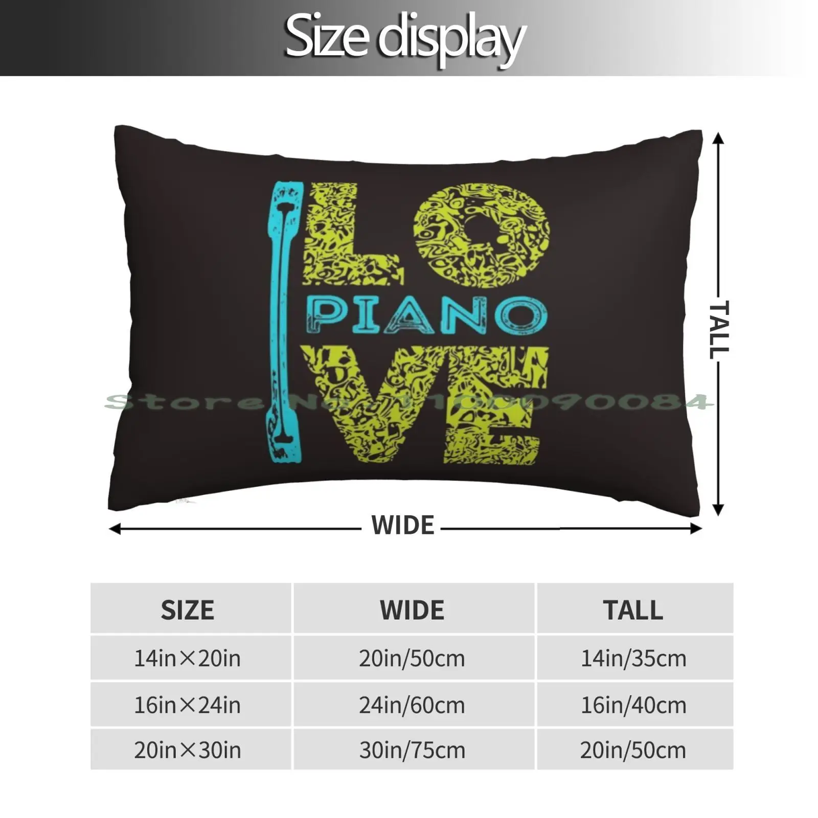 I Love Piano Pillow Case 20x30 50*75 Sofa Bedroom Maton Guitars Stuff Maton Guitars Best Selling Maton Guitars Top Trending