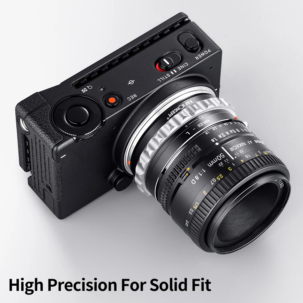K & F Concept Nik(G)-L อะแดปเตอร์กล้องถ่ายภาพแหวน L สำหรับ Nikon G F AI เลนส์ Sigma Leica Panasonic L Mount กล้อง body