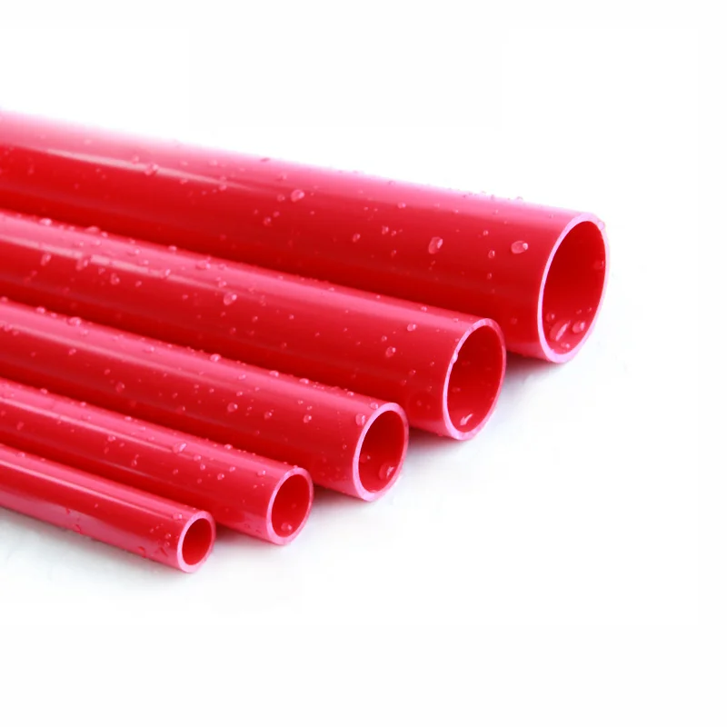 Red/White PVC Pipe OD 20mm 25mm 32mm 40mm 50mm 63mm Agriculture Garden Irrigation Tube Fish Tank Water Pipe 40-50cm 1 Pcs