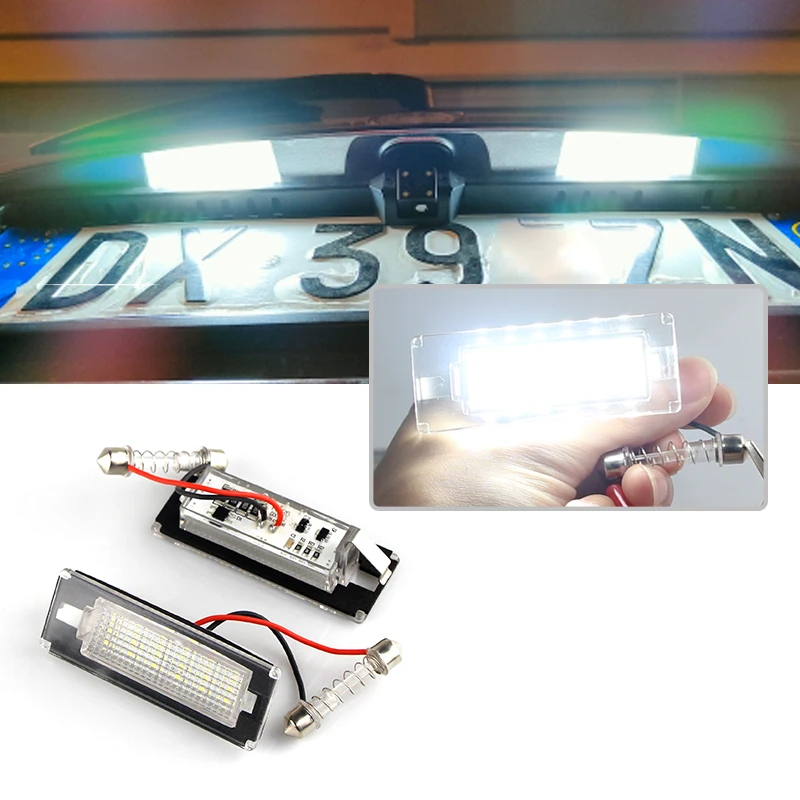 2 pçs para fiat ducato ônibus kasten peugeot boxer ônibus kasten citroen jumper bus kasten led luz da placa de licença lâmpada da placa de identificação