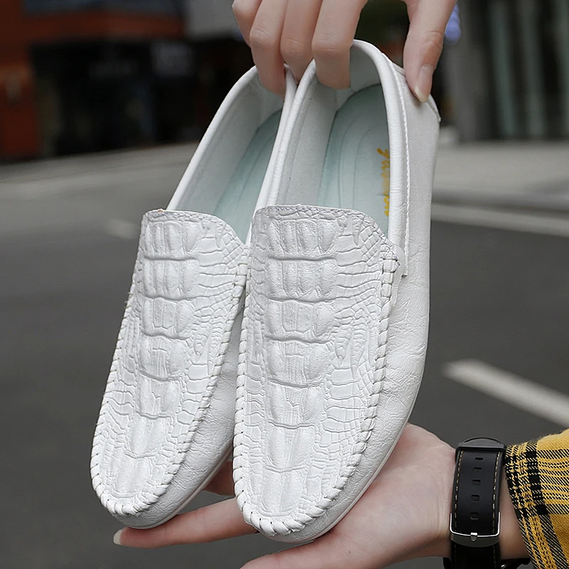 2022 Spring Summer Men's Loafers Light Flat Casual Shoes Men Breathable Slip-On Soft Leather Mens Driving Shoes Man Moccasins