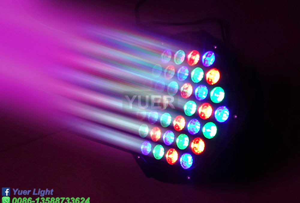 Imagem -06 - Rgb Disco Wash Light Equipment 37 Canais Dmx Led Uplights Strobe dj Party Efeito de Iluminação de Palco 36x3w Novo