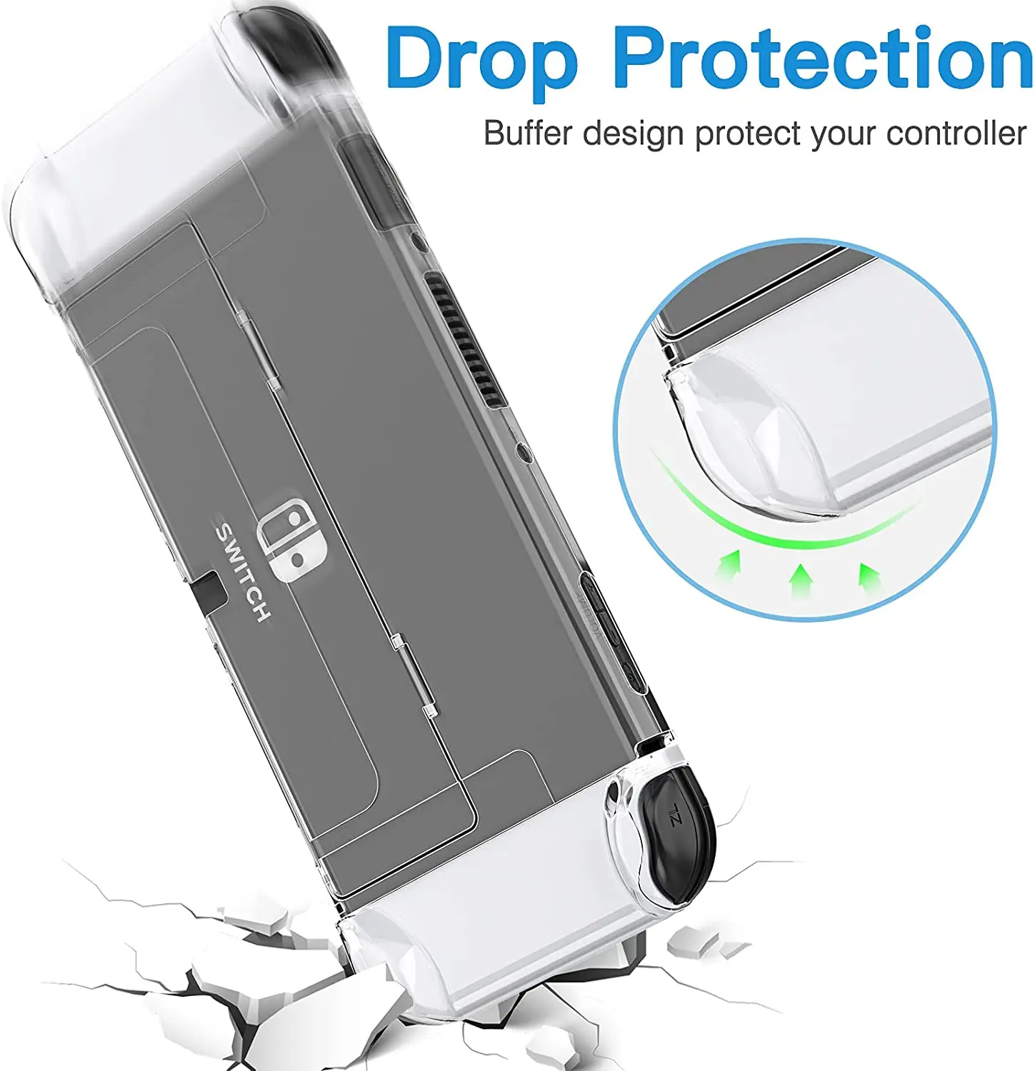 Heystop Case Compatibel Met Nintendo Switch Oled Model, Dockbare Pc Beschermhoes Cover Voor 2021 Nintendo Switch Oled