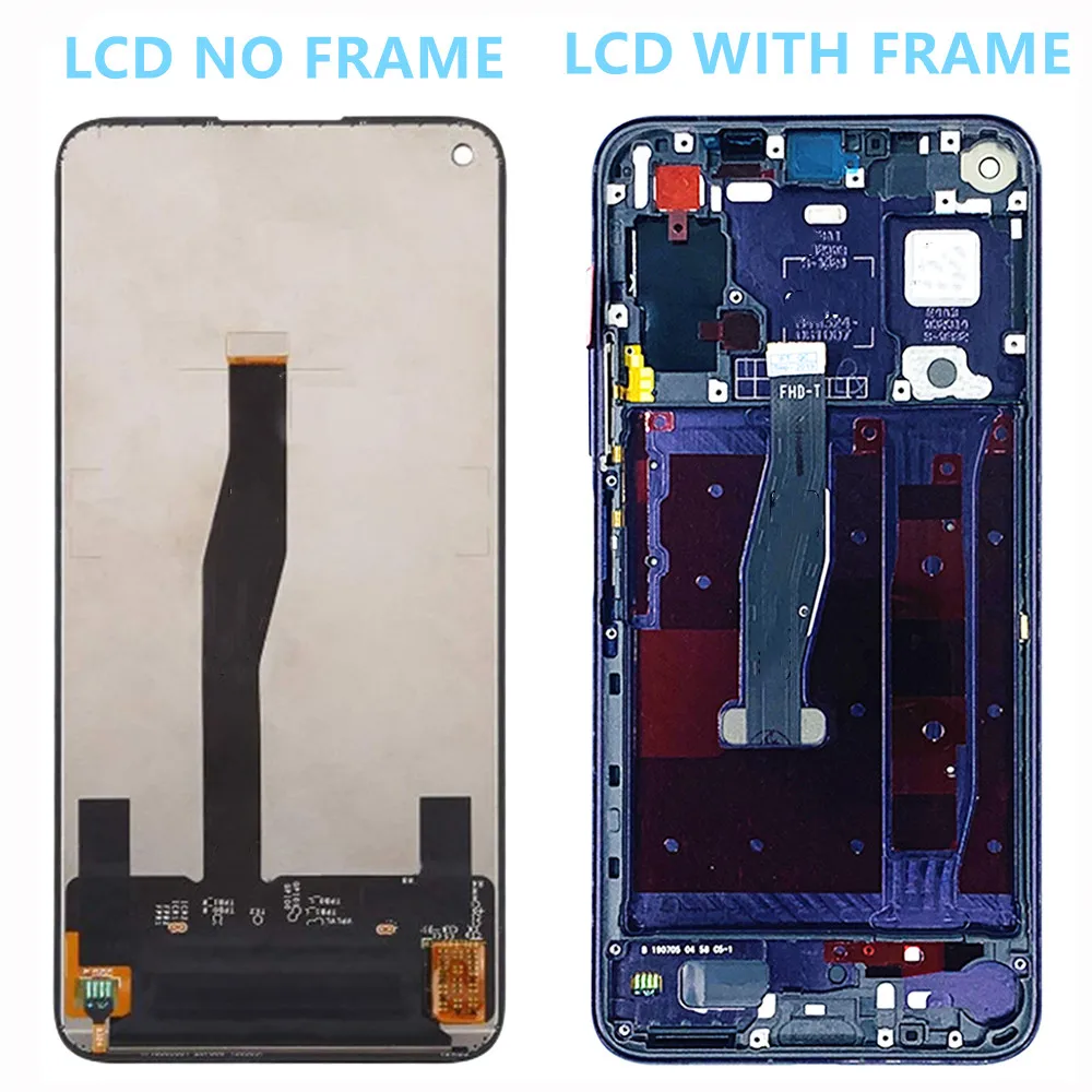 Display for Huawei Nova 5T LCD Display Touch Screen with Frame Replacement on for Nova 5t 5 t YAL-L21 L61A L61D L71A LCD Screen