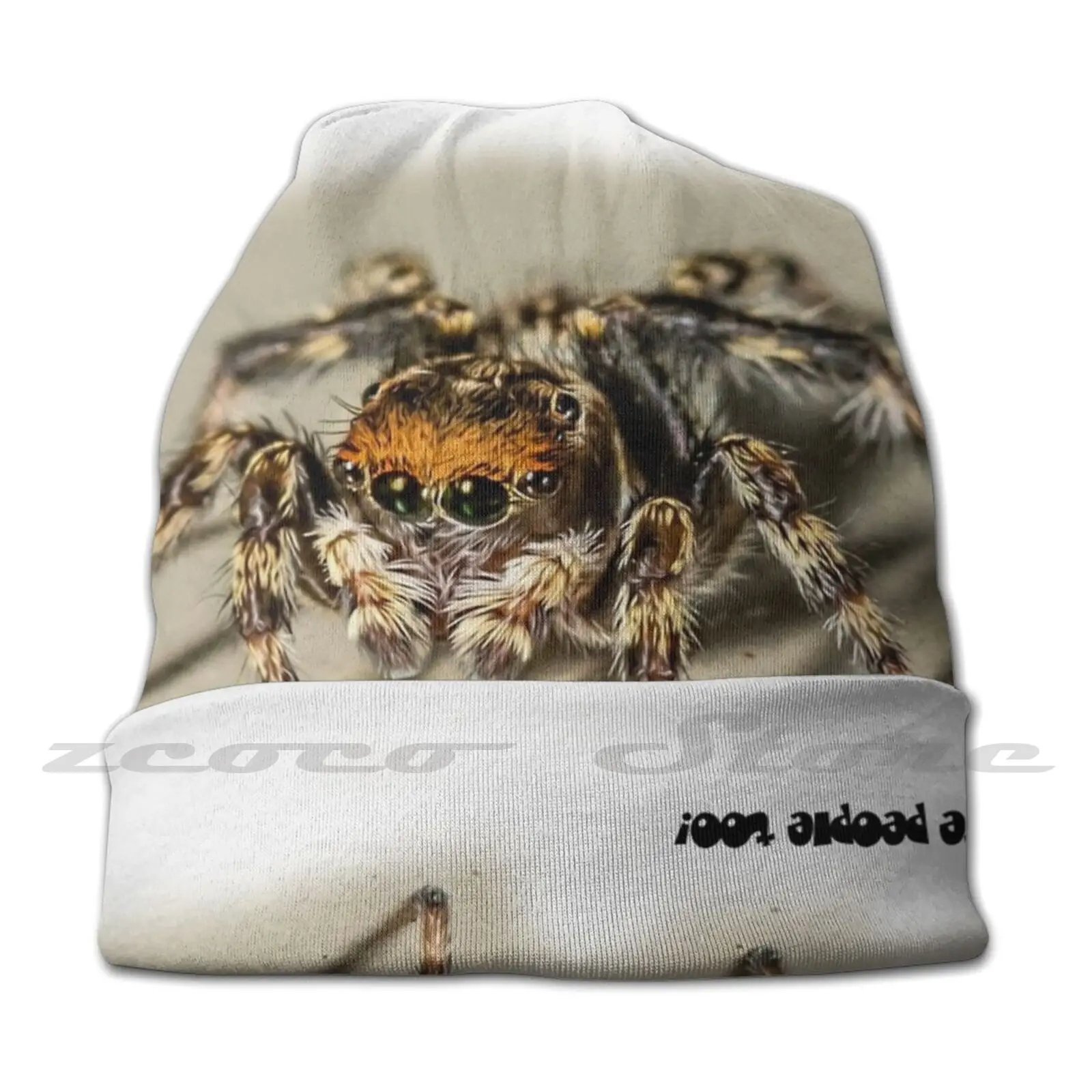 Spiders Are People Too! No 2 Knit Hat Hedging Cap Soft Elasticity Outdoor Sports Leisure House Jumping Spider Hypoblemum