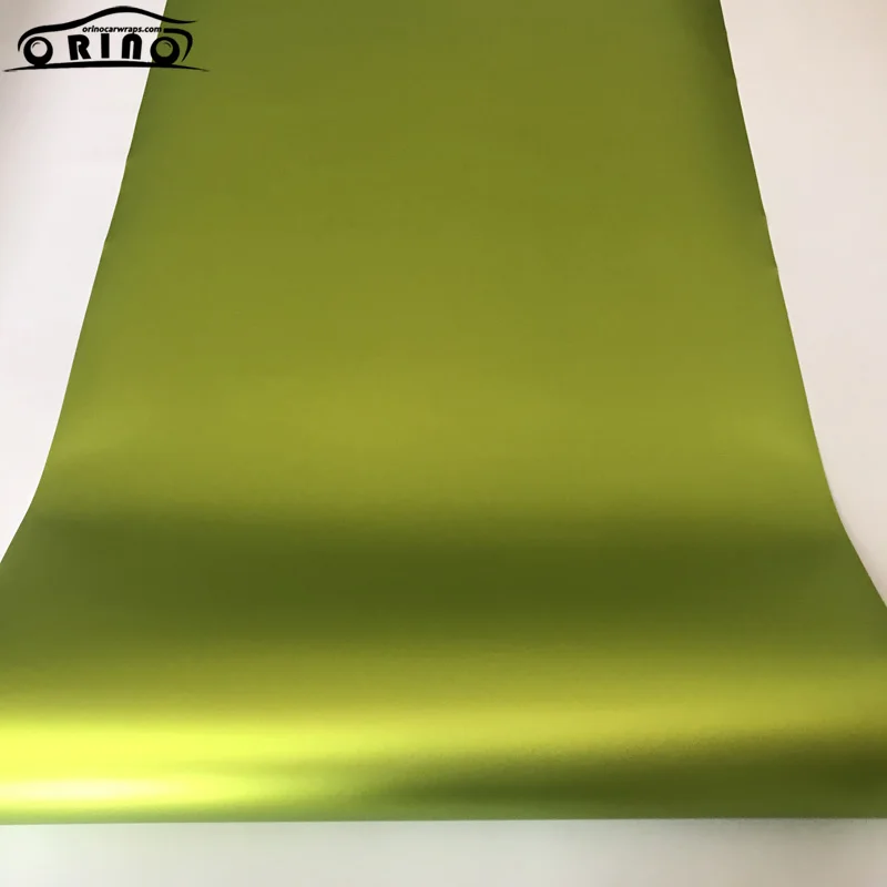 10/20/30/40/50x152cm Lemon Green Matt Metallic Car Wrap Foil With Air Free Bubbles Self Adhesive Boat Motorbike Car Sticker