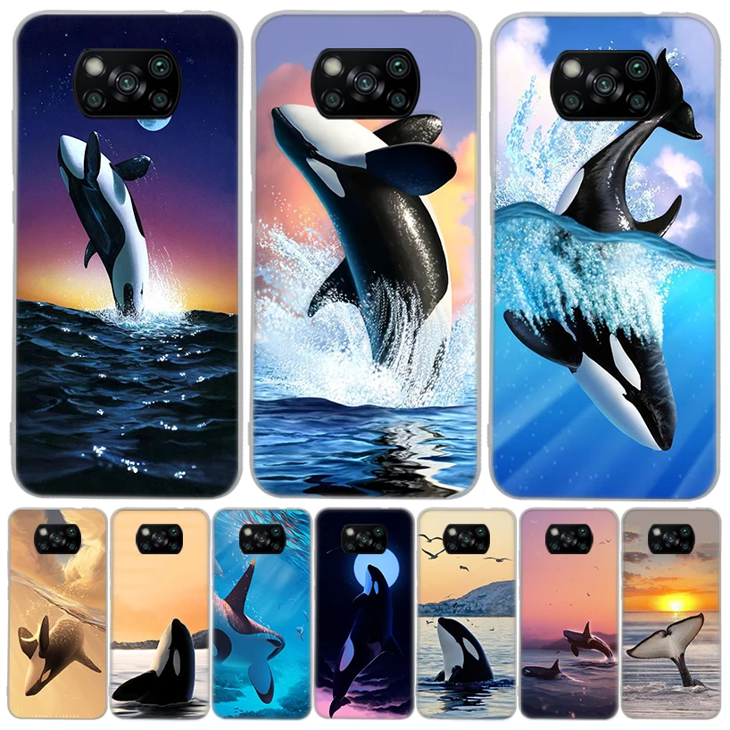 Sea Orcinus Orca Phone Case For Xiaomi Poco X3 Nfc M3 F3 F1 Mi Note 10 Pro 11 Lite 11i 8 9 9T 10T CC9 A3 Cover Fundas Housing