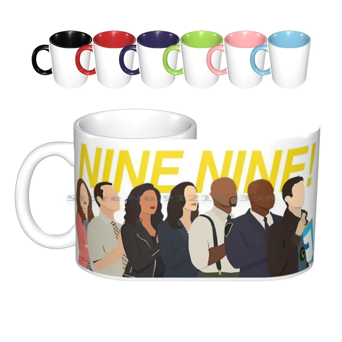 Nine Nine Squad Ceramic Mugs Coffee Cups Milk Tea Mug B99 Brooklyn 99 Brooklyn Nine Nine Linetti Terry Captain Holt Jake Per