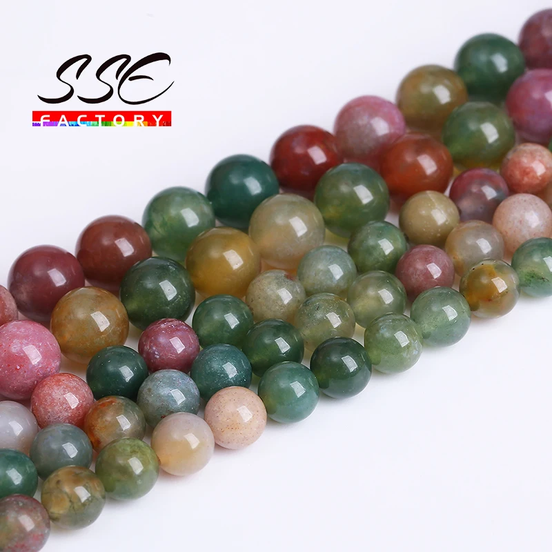 

6 8mm Colorful Jades Beads Natural Stone Round Loose Spacer Beads For Jewelry Making DIY Bracelet Necklace Accessories 15'' Inch