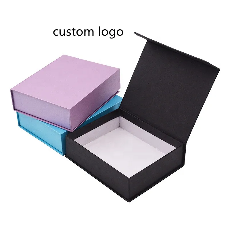 

500pcs custtom logo Paper Packaging Hair Extension Gift Boxes Small Custom Magnetic Closure Paperboard Box For Gift Packaging