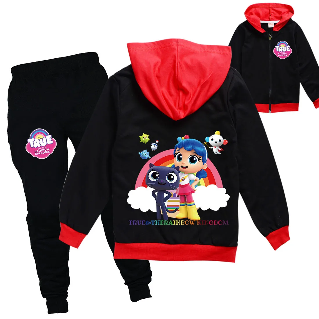 

Boys Tracksuit Kids Fashion True Rainbow Kingdome Hoodie Pants 2pcs Sets Baby Girls Zipper Windbreaker Jacket Coat Matching Sets