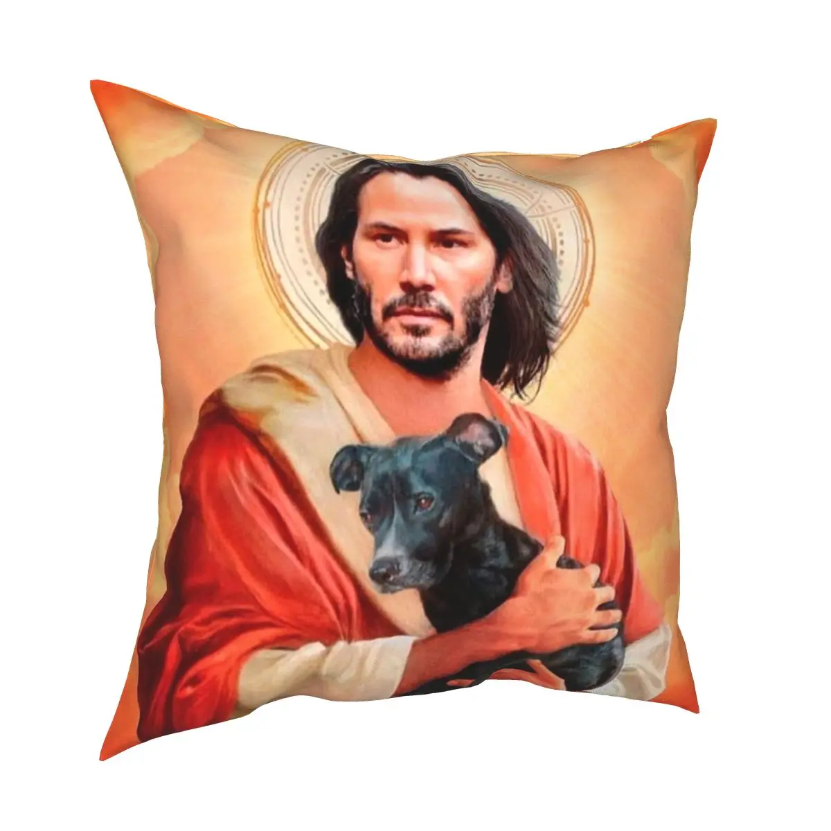 The Immortal Square Pillowcase Polyester Creative Zip Decorative Throw Pillow Case for Sofa Seater Cushion Case 45*45cm