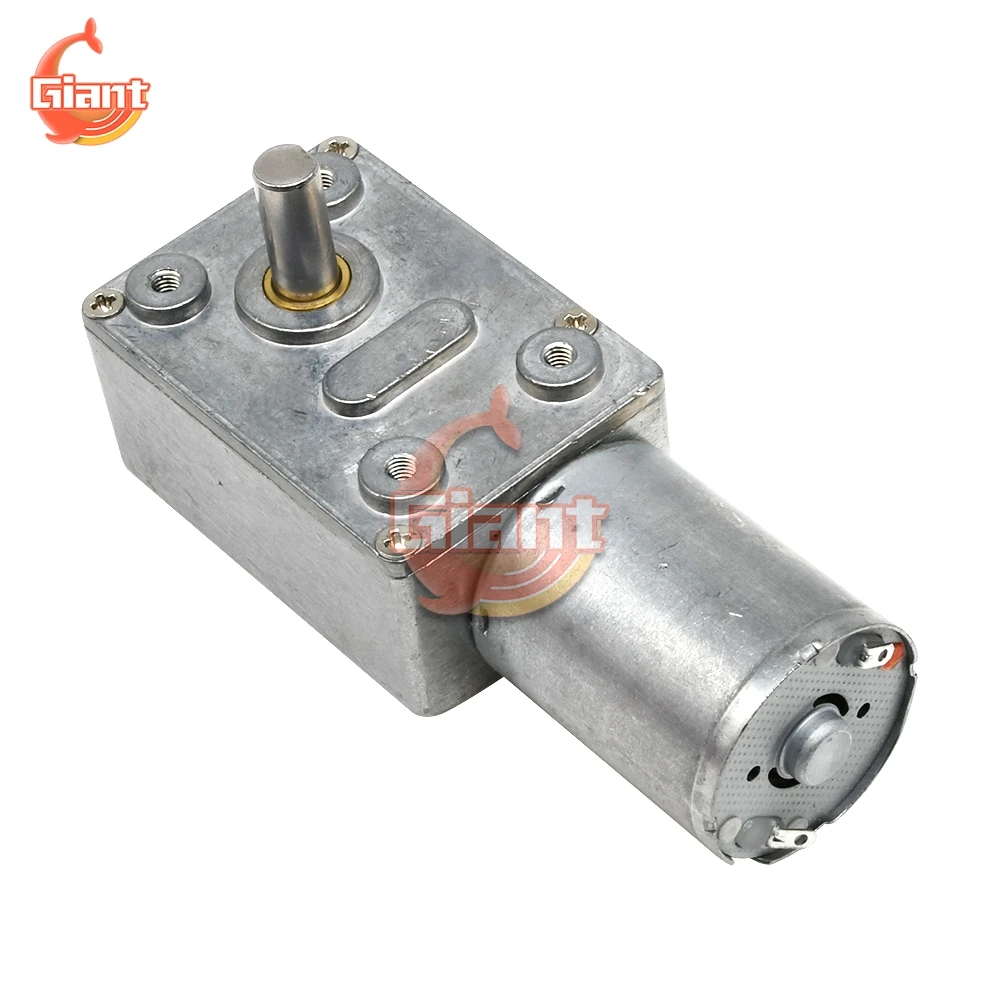 12V DC Gear Motor 4632-370 Worm High Torque Engine Mini Turbine 1 10 50 100 200 rpm Reducer Electric Motor for DIY Geared Motor