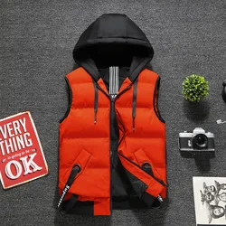 Men's Jacket Sleeveless Vest 2020 New Winter Fashion Casual Slim Coats Cotton-Padded Men's Vest Waistcoat Big Size M-4XL