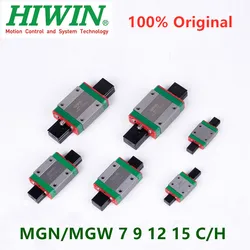 Hiwin-ミニリニアガイドブロック車、オリジナル、mgn9c、mgn12c、mgn15c、mgn9h、mgn12h、mgn15h、mgw9c、mgw9c、mgw15c、mgw12h、