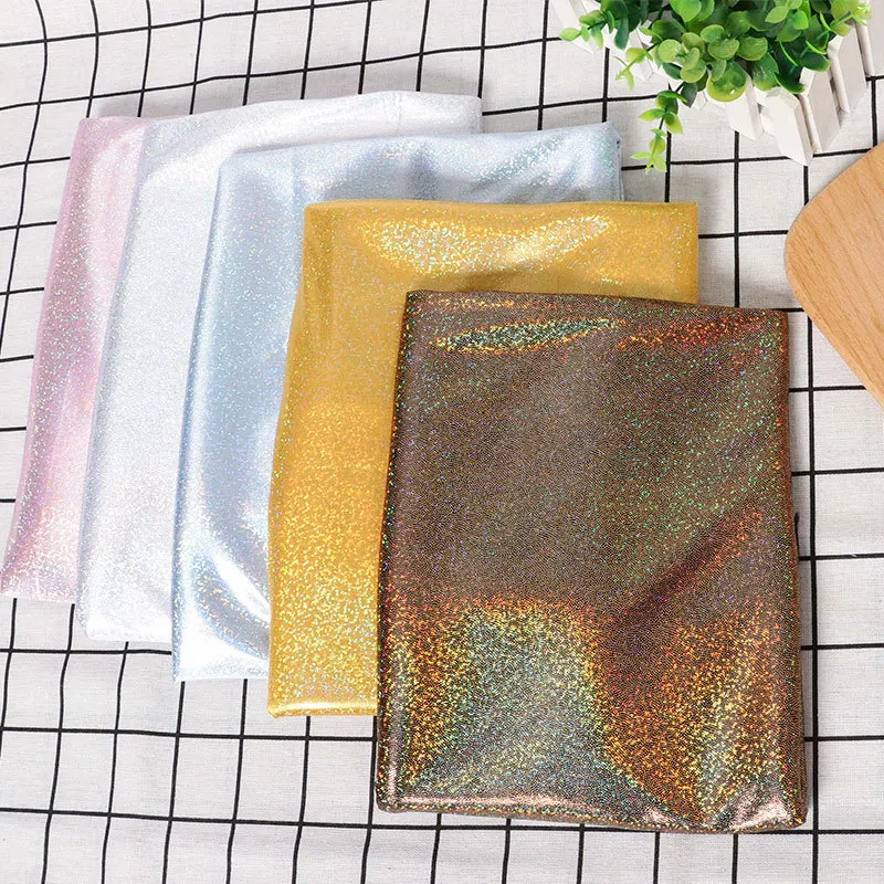 50*160cm Glitter Magic cloth kolorowe brązujący tkanina odzież sceniczna fotografia transmisja na żywo dekoracja do tła DIY torba