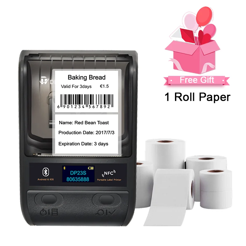 

Thermal Label Printer DP23 Series 2 Inch Multifunctional Adhensive Portable Sticker Maker Two DPIs:203DPI 300DPI Are Available