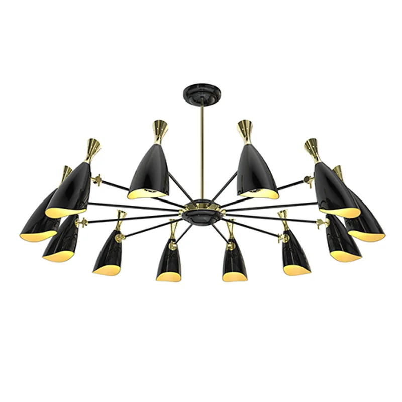 

Modern pendant lights for dining room 12 lamp holder black lampshade E27 holder for deco living room and lamp kitchen