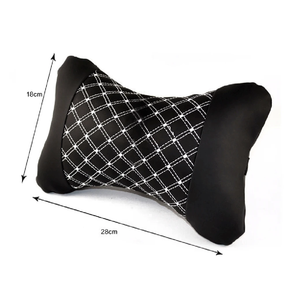 Comfortable Microfiber Faux Leather Seat Rest Cushion Headrest Neck Pillow Car Accessories