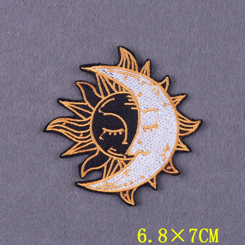 Adventure Camping Clothing Thermo Adhesive Patches On Clothes DIY Sun Stripes Clothing Stickers Sea Wave Badges On Backpack