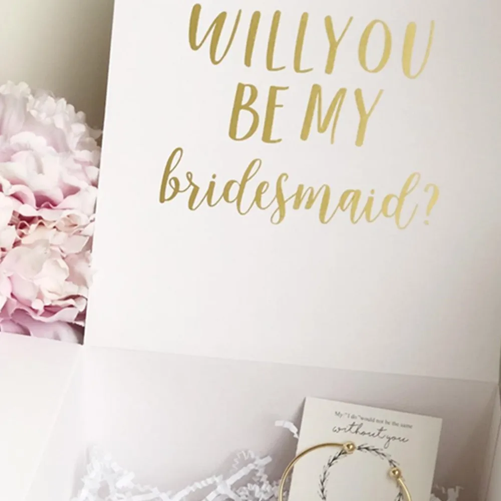 

personalized Bridesmaid proposal box be my maid of honor proposal gift box cutom bridesmaid tie knot bracelet jewelry box