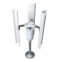DIY Vertical Axis Wind Turbine Model Wind Power Generator Three-Phase Permanent Magnet Generator Windmill Night Light Making