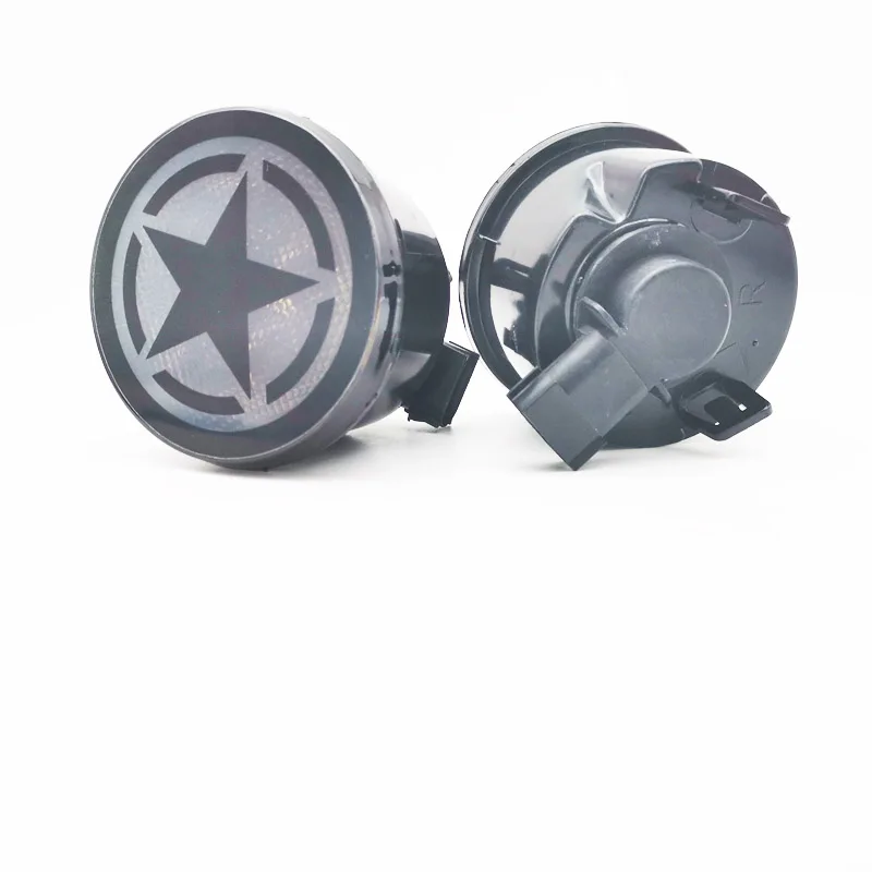 Smoke Lens LED Turn Signal Lights Five Star Style For Jeep Wrangler JK 2007-2018