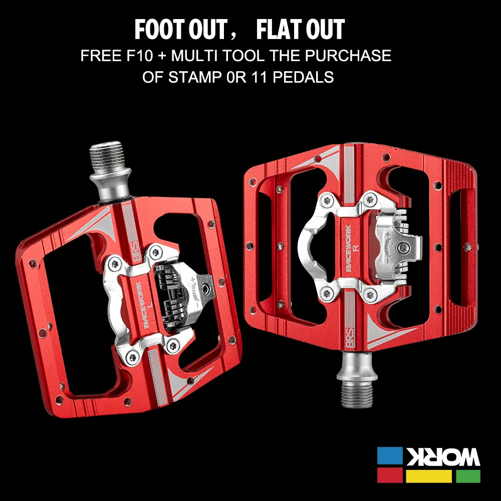 RACEWORK MTB Klickpedal-Set, einseitiger Clip, kompakter Doppelfunktions-Leistungsmesser, Pedalen, Plattform, Mountainbike-Pedale – Detail 5