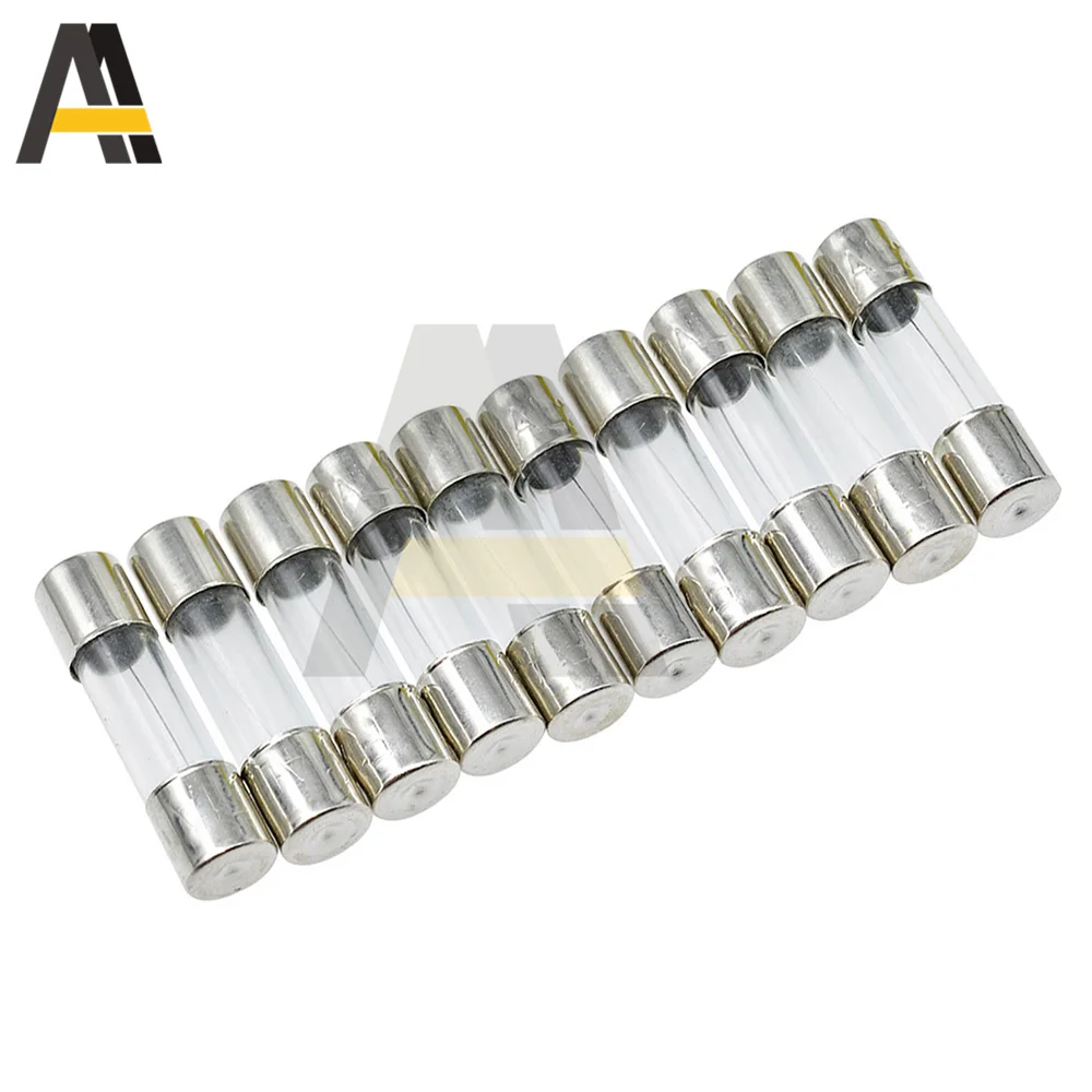 10pcs 5x20mm 6x30mm Glass Tube Fuse 1A 2A 3A 4A 5A 6A 7A 8A 10A Glass Fuse Fast Blow Glass Tube Fuses