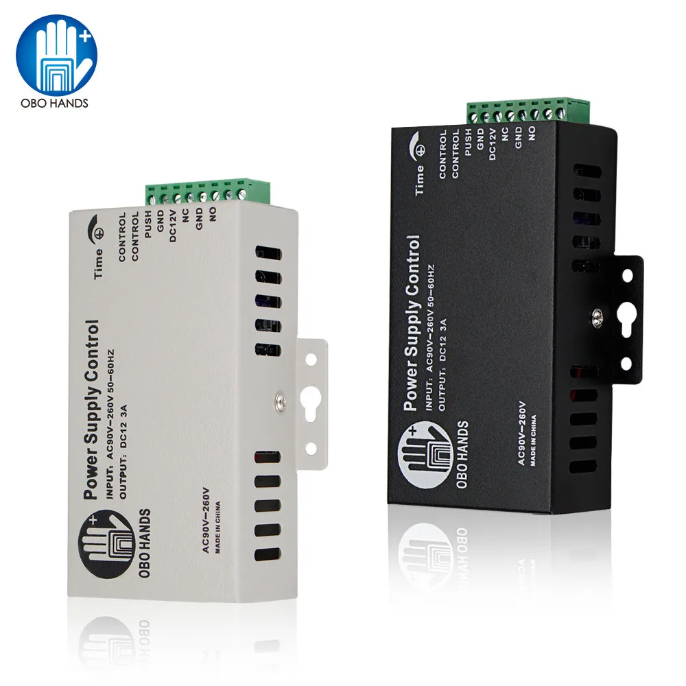 

5A Metal Access Control System Power Supply Switch DC12V/3A AC90V-260V Input NO/NC Time Delay for all Kinds Electronic Lock K80