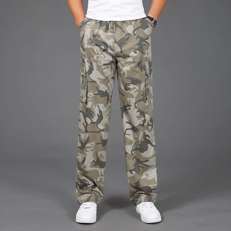 2024 New Joggers Men Hot Sale Casual Camouflage Pants Homme Summer 100% Cotton Elastic Comfortable Trousers Men Plus Size 5XL