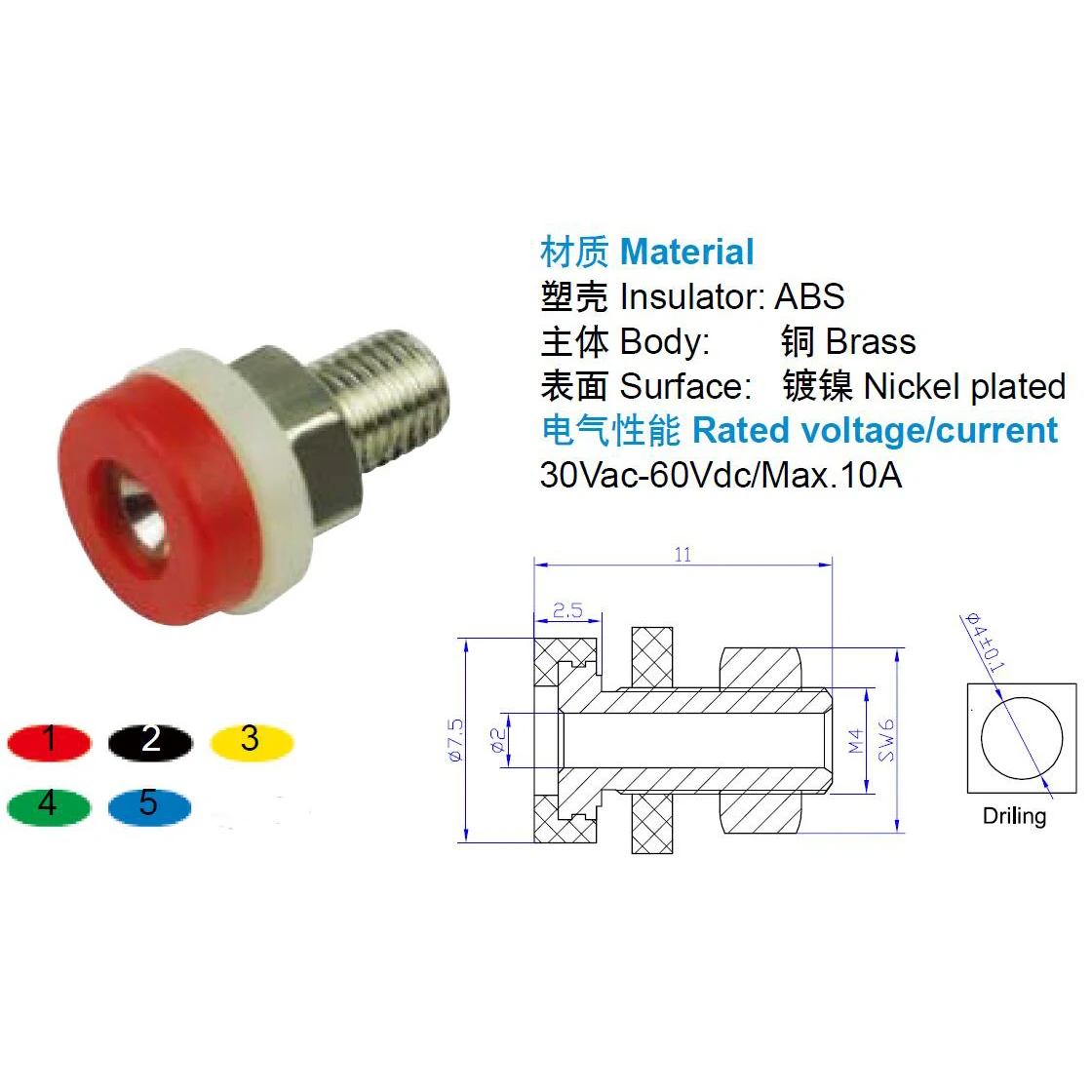 Imagem -05 - Latão mm Banana Fêmea Jack Chassis Montagem em Painel Soquete Conector Ligação Post para Não-envolvente Banana Plug 100 Peças Novo Cores